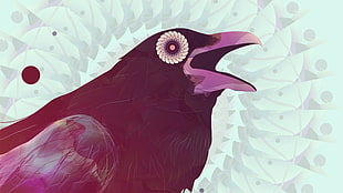 black Raven illustration HD wallpaper